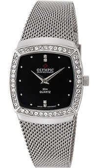 Olympic Ladies Steel Watch Black Dial