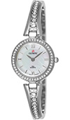 (RETIRED) Olympic Ladies IPS Plated Stone Set Watch Pearl Dial